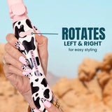 Beachwaver rotates left and right for easy styling.