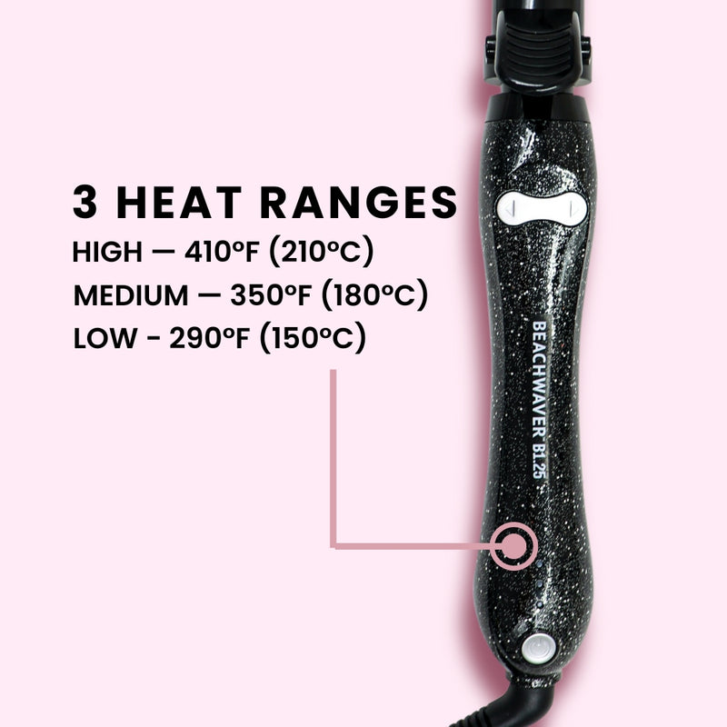 Beachwaver®B1.25 - Black Glitter