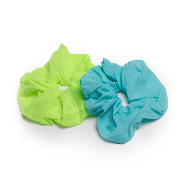 Oversize Scrunchie - Neon Blue / Green