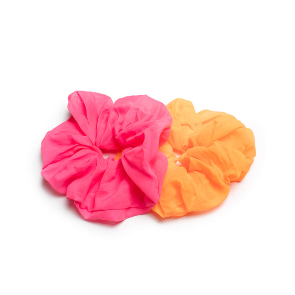 Oversize Scrunchie - Neon Orange / Pink