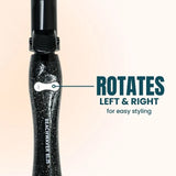 The Beachwaver rotates left and right for easy styling.
