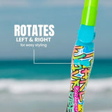 The Beachwaver rotates left and right for easy styling.