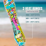3 Heat ranges: High (410º F), Med (350ºF), and Low (290ºF)
