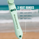 3 Heat ranges: High (410º F), Med (350ºF), and Low (290ºF)