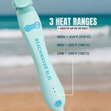 3 Heat ranges: High (410º F), Med (350ºF), and Low (290ºF)