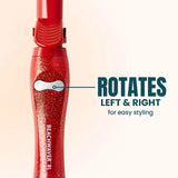 The Beachwaver rotates left and right for easy styling.
